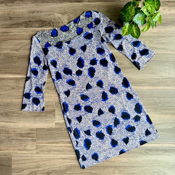Diane von Furstenberg Ruri Cheetah Print Silk Shift Dress – Size 6 - Picture 2 of 12
